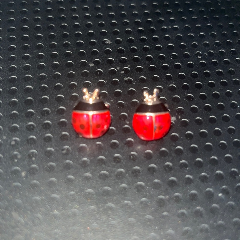 Lady bug earrings